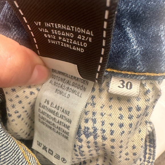 7 For All Mankind Jeans Men Rhigby Blue Sz.33 W34 L30 Slim Straight - Picture 2 of 9